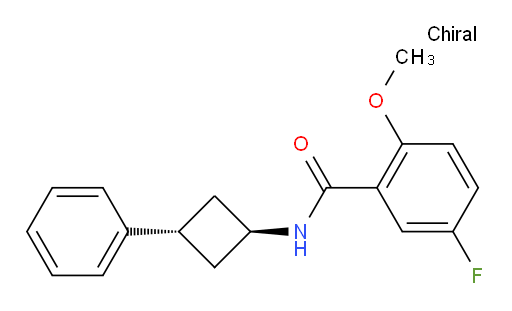 5-fluoro-2-methoxy-N-((1r,3r)-3-phenylcyclobutyl)benzamide