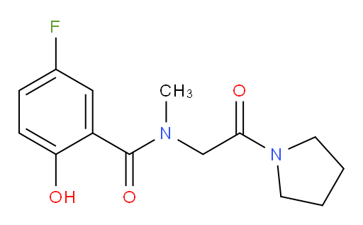 5-fluoro-2-hydroxy-N-methyl-N-(2-oxo-2-(pyrrolidin-1-yl)ethyl)benzamide