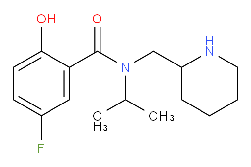 5-fluoro-2-hydroxy-N-isopropyl-N-(piperidin-2-ylmethyl)benzamide