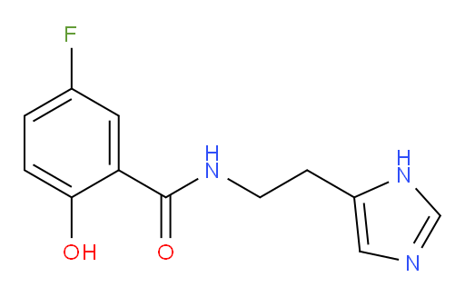 N-(2-(1H-imidazol-5-yl)ethyl)-5-fluoro-2-hydroxybenzamide