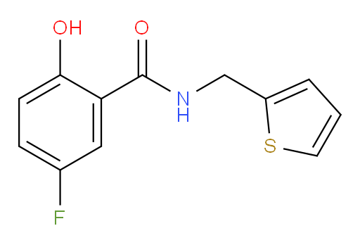 5-fluoro-2-hydroxy-N-(thiophen-2-ylmethyl)benzamide