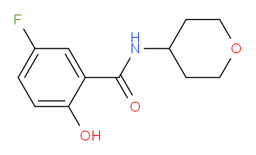 5-fluoro-2-hydroxy-N-(tetrahydro-2H-pyran-4-yl)benzamide