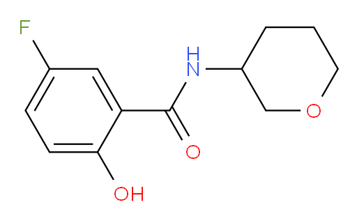5-fluoro-2-hydroxy-N-(tetrahydro-2H-pyran-3-yl)benzamide