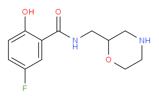5-fluoro-2-hydroxy-N-(morpholin-2-ylmethyl)benzamide
