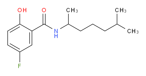 5-fluoro-2-hydroxy-N-(6-methylheptan-2-yl)benzamide