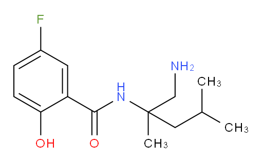 N-(1-amino-2,4-dimethylpentan-2-yl)-5-fluoro-2-hydroxybenzamide