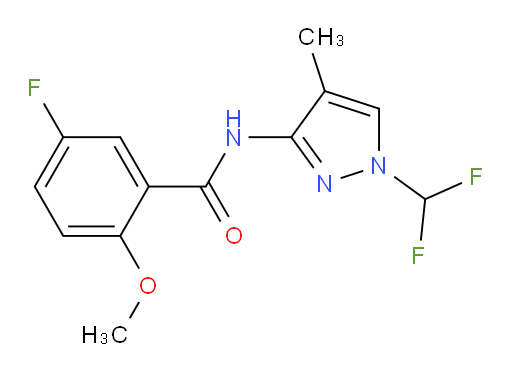 N-(1-(difluoromethyl)-4-methyl-1H-pyrazol-3-yl)-5-fluoro-2-methoxybenzamide