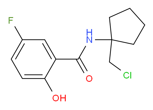 N-(1-(chloromethyl)cyclopentyl)-5-fluoro-2-hydroxybenzamide