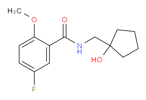 5-fluoro-N-((1-hydroxycyclopentyl)methyl)-2-methoxybenzamide