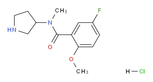 5-fluoro-2-methoxy-N-methyl-N-(pyrrolidin-3-yl)benzamide hydrochloride