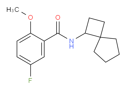 5-fluoro-2-methoxy-N-(spiro[3.4]octan-1-yl)benzamide