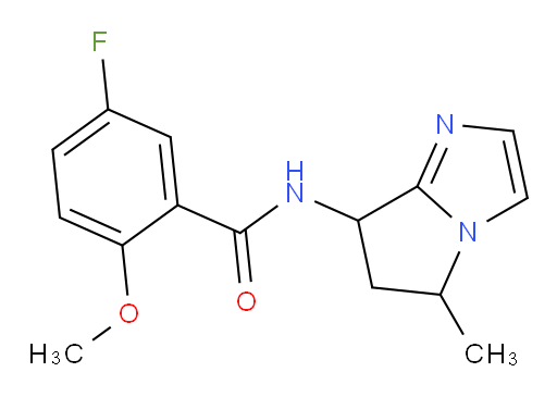 5-fluoro-2-methoxy-N-(5-methyl-6,7-dihydro-5H-pyrrolo[1,2-a]imidazol-7-yl)benzamide