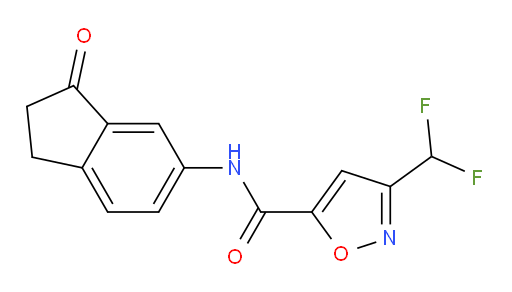 3-(difluoromethyl)-N-(3-oxo-2,3-dihydro-1H-inden-5-yl)isoxazole-5-carboxamide