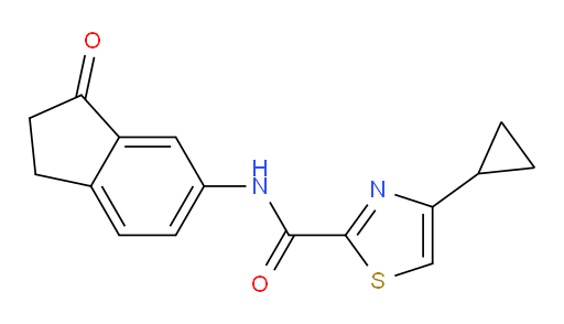 4-cyclopropyl-N-(3-oxo-2,3-dihydro-1H-inden-5-yl)thiazole-2-carboxamide