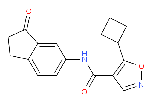 5-cyclobutyl-N-(3-oxo-2,3-dihydro-1H-inden-5-yl)isoxazole-4-carboxamide