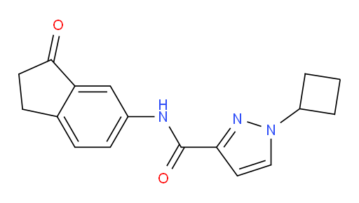 1-cyclobutyl-N-(3-oxo-2,3-dihydro-1H-inden-5-yl)-1H-pyrazole-3-carboxamide