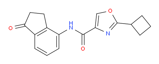 2-cyclobutyl-N-(1-oxo-2,3-dihydro-1H-inden-4-yl)oxazole-4-carboxamide