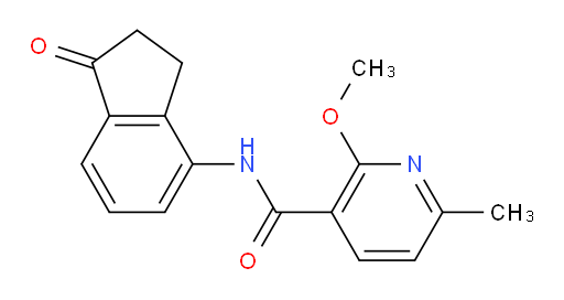 2-methoxy-6-methyl-N-(1-oxo-2,3-dihydro-1H-inden-4-yl)nicotinamide