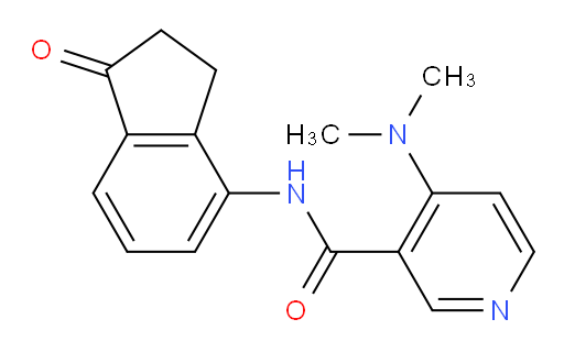 4-(dimethylamino)-N-(1-oxo-2,3-dihydro-1H-inden-4-yl)nicotinamide