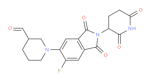 1-(2-(2,6-dioxopiperidin-3-yl)-6-fluoro-1,3-dioxoisoindolin-5-yl)piperidine-3-carbaldehyde