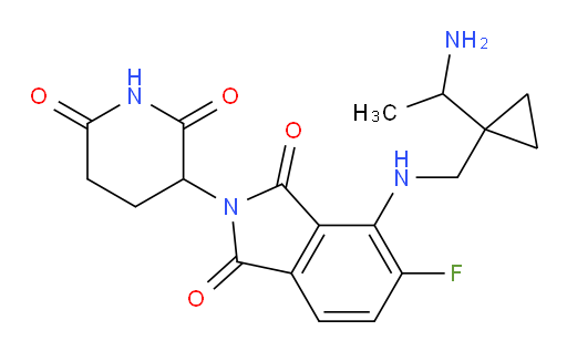 4-(((1-(1-aminoethyl)cyclopropyl)methyl)amino)-2-(2,6-dioxopiperidin-3-yl)-5-fluoroisoindoline-1,3-dione