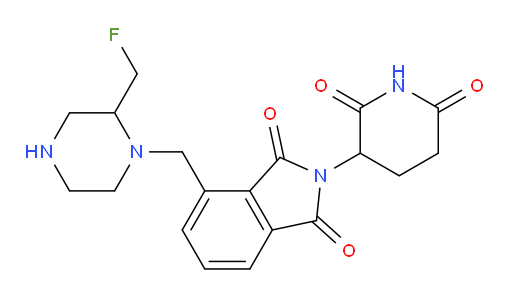 2-(2,6-dioxopiperidin-3-yl)-4-((2-(fluoromethyl)piperazin-1-yl)methyl)isoindoline-1,3-dione