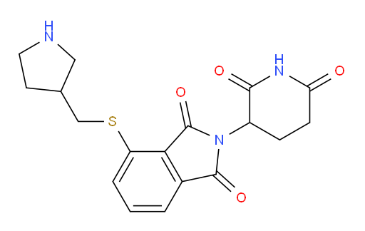 2-(2,6-dioxopiperidin-3-yl)-4-((pyrrolidin-3-ylmethyl)thio)isoindoline-1,3-dione