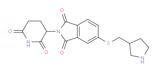 2-(2,6-dioxopiperidin-3-yl)-5-((pyrrolidin-3-ylmethyl)thio)isoindoline-1,3-dione