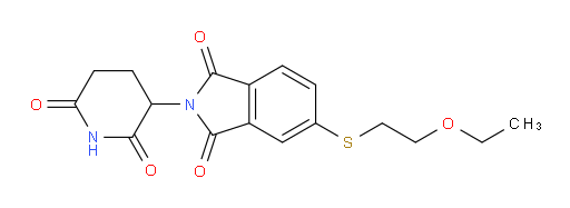 2-(2,6-dioxopiperidin-3-yl)-5-((2-ethoxyethyl)thio)isoindoline-1,3-dione