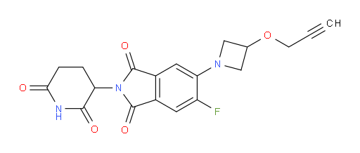 2-(2,6-dioxopiperidin-3-yl)-5-fluoro-6-(3-(prop-2-yn-1-yloxy)azetidin-1-yl)isoindoline-1,3-dione