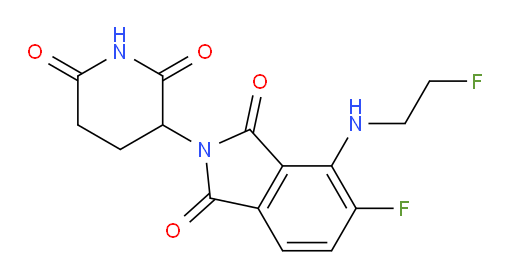 2-(2,6-dioxopiperidin-3-yl)-5-fluoro-4-((2-fluoroethyl)amino)isoindoline-1,3-dione