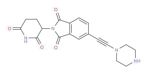 2-(2,6-dioxopiperidin-3-yl)-5-(piperazin-1-ylethynyl)isoindoline-1,3-dione
