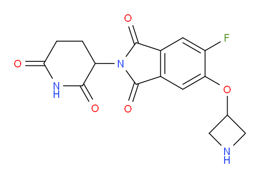5-(azetidin-3-yloxy)-2-(2,6-dioxopiperidin-3-yl)-6-fluoroisoindoline-1,3-dione