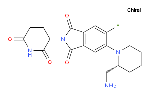5-((R)-2-(aminomethyl)piperidin-1-yl)-2-(2,6-dioxopiperidin-3-yl)-6-fluoroisoindoline-1,3-dione