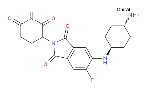 5-(((1r,4r)-4-aminocyclohexyl)amino)-2-(2,6-dioxopiperidin-3-yl)-6-fluoroisoindoline-1,3-dione