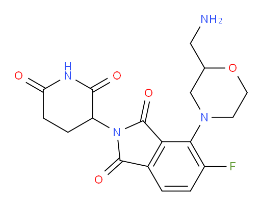 4-(2-(aminomethyl)morpholino)-2-(2,6-dioxopiperidin-3-yl)-5-fluoroisoindoline-1,3-dione