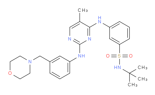 N-(1,1-Dimethylethyl)-3-[[5-methyl-2-[[3-(4-morpholinylmethyl)phenyl]amino]-4-pyrimidinyl]amino]benzenesulfonamide