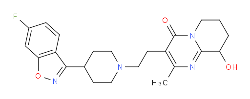3-[2-[4-(6-Fluorobenzo[d]isoxazol-3-yl)piperidin-1-yl]-ethyl]-6,7,8,9-tetrahydro-9-hydroxy-2-methyl-4H-pyrido[1,2-a]pyrimidin-4-one