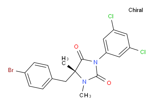 (5R)-5-[(4-Bromophenyl)methyl]-3-(3,5-dichlorophenyl)-1,5-dimethyl-2,4-imidazolidinedione