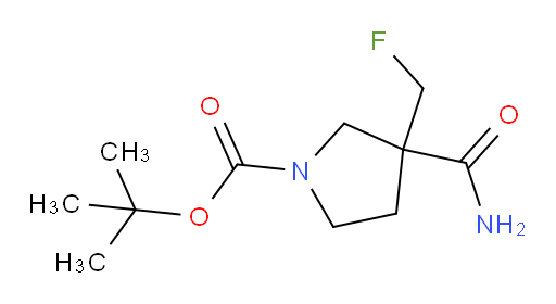 tert-butyl 3-carbamoyl-3-(fluoromethyl)pyrrolidine-1-carboxylate