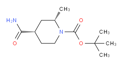 rac-tert-butyl (2R,4R)-4-carbamoyl-2-methylpiperidine-1-carboxylate