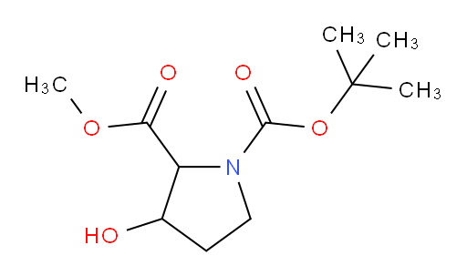 1-tert-butyl 2-methyl 3-hydroxypyrrolidine-1,2-dicarboxylate