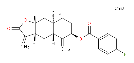 (3aR,4aR,6R,8aR,9aR)-8a-methyl-3,5-dimethylene-2-oxododecahydronaphtho[2,3-b]furan-6-yl 4-fluorobenzoate