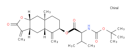 (S)-(3aR,4aR,6R,8aR,9aR)-8a-methyl-3,5-dimethylene-2-oxododecahydronaphtho[2,3-b]furan-6-yl 2-((tert-butoxycarbonyl)amino)-3-methylbutanoate