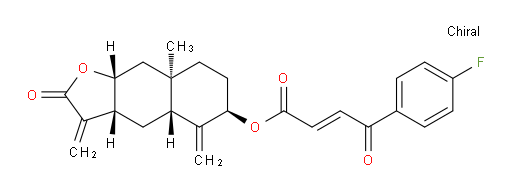(E)-(3aR,4aR,6R,8aR,9aR)-8a-methyl-3,5-dimethylene-2-oxododecahydronaphtho[2,3-b]furan-6-yl 4-(4-fluorophenyl)-4-oxobut-2-enoate