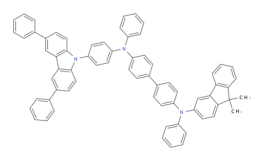 N4-(9,9-dimethyl-9H-fluoren-3-yl)-N4'-(4-(3,6-diphenyl-9H-carbazol-9-yl)phenyl)-N4,N4'-diphenyl-[1,1'-biphenyl]-4,4'-diamine