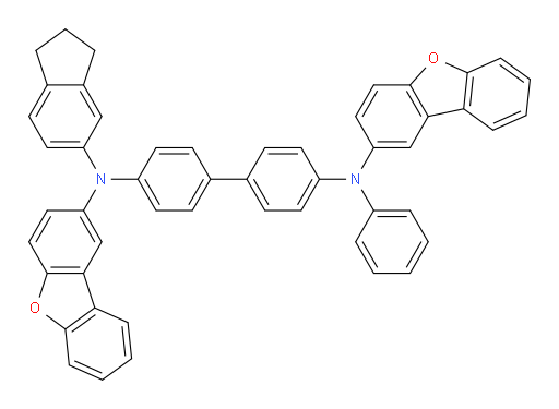 N4,N4'-bis(dibenzo[b,d]furan-2-yl)-N4-(2,3-dihydro-1H-inden-5-yl)-N4'-phenyl-[1,1'-biphenyl]-4,4'-diamine