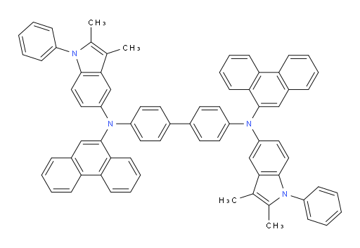 N4,N4'-bis(2,3-dimethyl-1-phenyl-1H-indol-5-yl)-N4,N4'-di(phenanthren-9-yl)-[1,1'-biphenyl]-4,4'-diamine