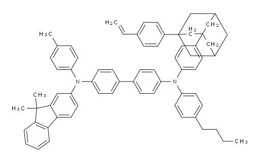 N4-(4-butylphenyl)-N4'-(9,9-dimethyl-9H-fluoren-2-yl)-N4'-(p-tolyl)-N4-(4-(3-(4-vinylphenyl)adamantan-1-yl)phenyl)-[1,1'-biphenyl]-4,4'-diamine