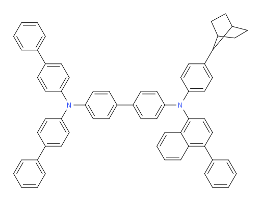 N4,N4-di([1,1'-biphenyl]-4-yl)-N4'-(4-(bicyclo[2.2.1]heptan-7-yl)phenyl)-N4'-(4-phenylnaphthalen-1-yl)-[1,1'-biphenyl]-4,4'-diamine